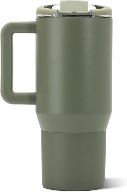 Coffee Traveler 20oz Ceramic-Lined Mug with Handle, Dusty Rose