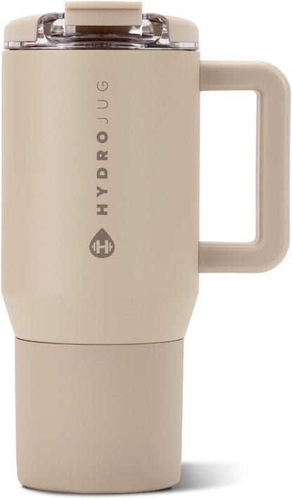 Coffee Traveler 20oz Ceramic-Lined Mug with Handle, Dusty Rose
