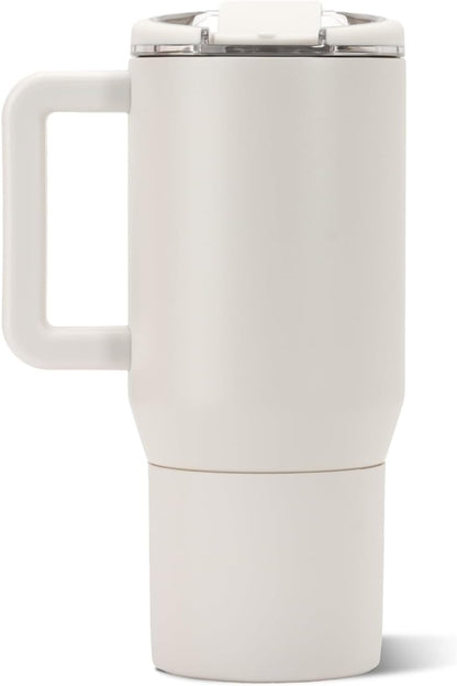 Coffee Traveler 20oz Ceramic-Lined Mug with Handle, Dusty Rose