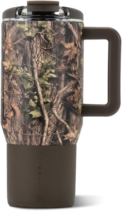Coffee Traveler 20oz Ceramic-Lined Mug with Handle, Dusty Rose