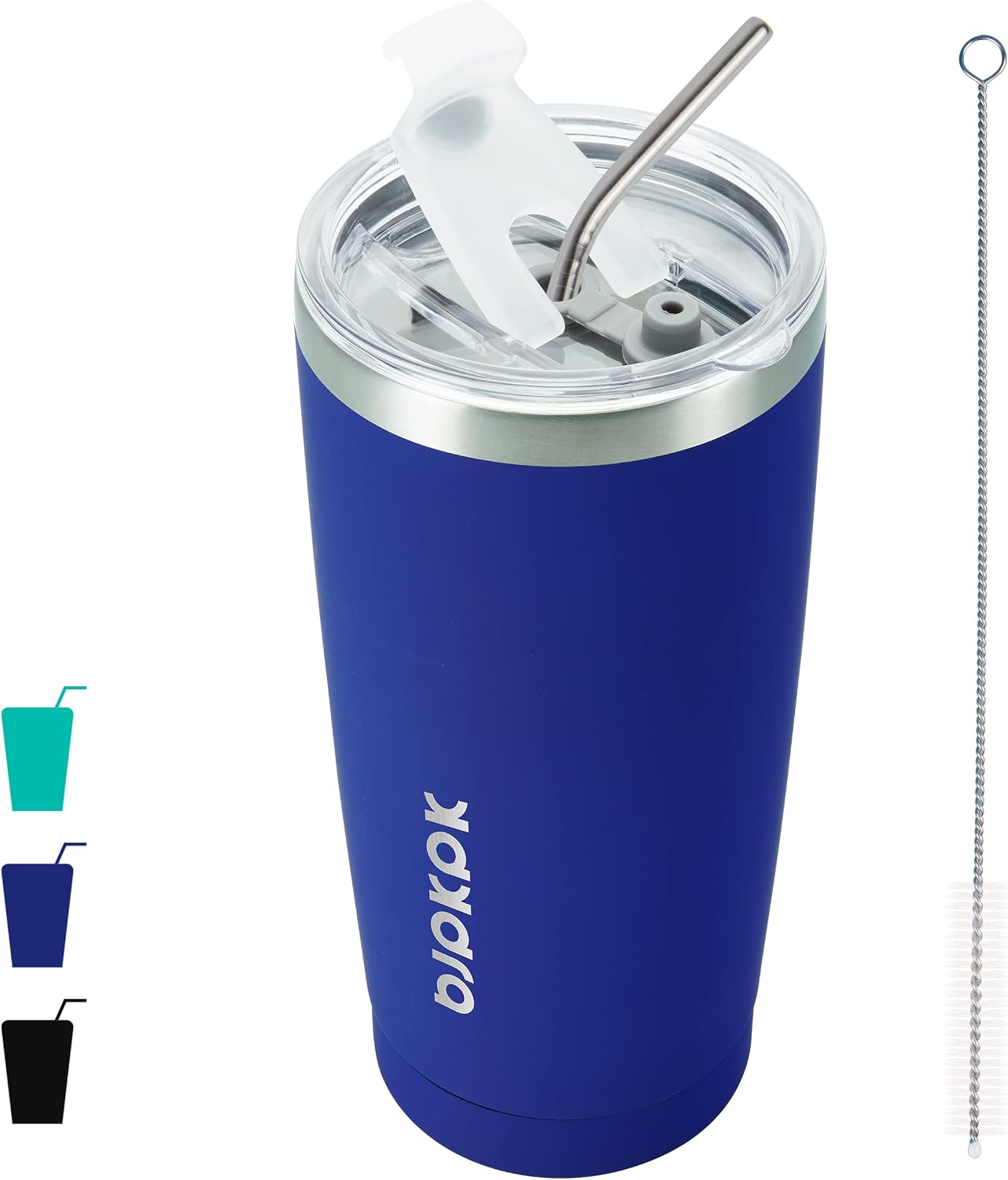 20 oz Coffee Tumbler with Lid & Straw, Insulated Stainless Steel Mug | Double Wall Vacuum, Keeps Hot/Cold, BPA Free, Leak Proof, Iced Coffee Cup Fit Car Holder, Travel & Beach, Lavender Green - Colors A