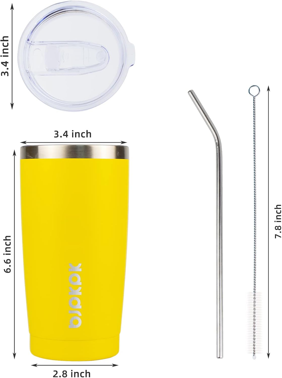 20 oz Coffee Tumbler with Lid & Straw, Insulated Stainless Steel Mug | Double Wall Vacuum, Keeps Hot/Cold, BPA Free, Leak Proof, Iced Coffee Cup Fit Car Holder, Travel & Beach, Lavender Green - Colors A