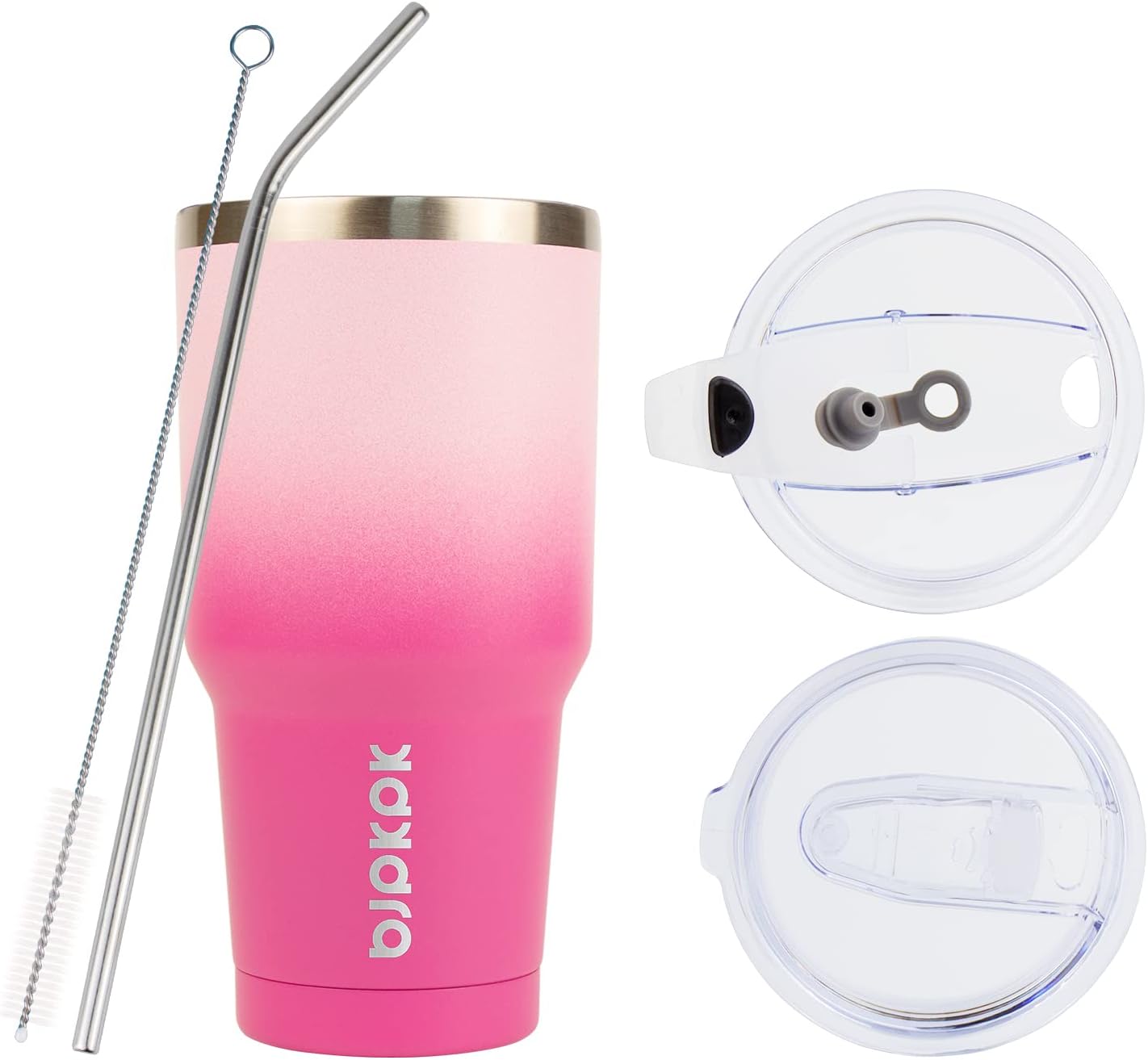20 oz Coffee Tumbler with Lid & Straw, Insulated Stainless Steel Mug | Double Wall Vacuum, Keeps Hot/Cold, BPA Free, Leak Proof, Iced Coffee Cup Fit Car Holder, Travel & Beach, Lavender Green - Colors A
