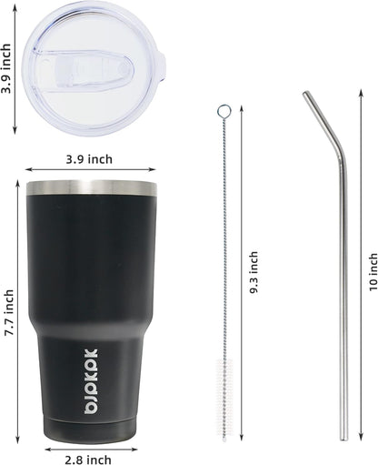 20 oz Coffee Tumbler with Lid & Straw, Insulated Stainless Steel Mug | Double Wall Vacuum, Keeps Hot/Cold, BPA Free, Leak Proof, Iced Coffee Cup Fit Car Holder, Travel & Beach, Lavender Green - Colors A