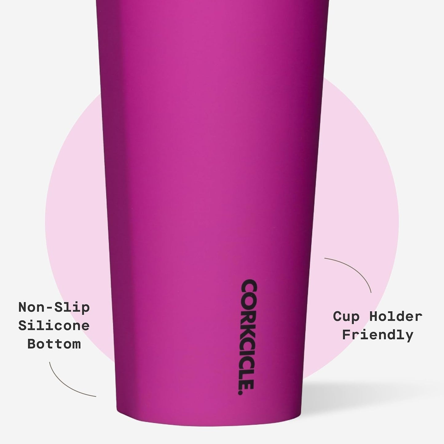 Cold Cup Insulated Tumbler - Stainless Steel Tumbler with Lid and Straw, Triple Insulated for Hot and Cold Drinks, Cupholder Friendly, BPA-Free - 24oz - Black Bows