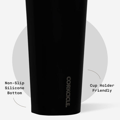 Cold Cup Insulated Tumbler - Stainless Steel Tumbler with Lid and Straw, Triple Insulated for Hot and Cold Drinks, Cupholder Friendly, BPA-Free - 24oz - Black Bows