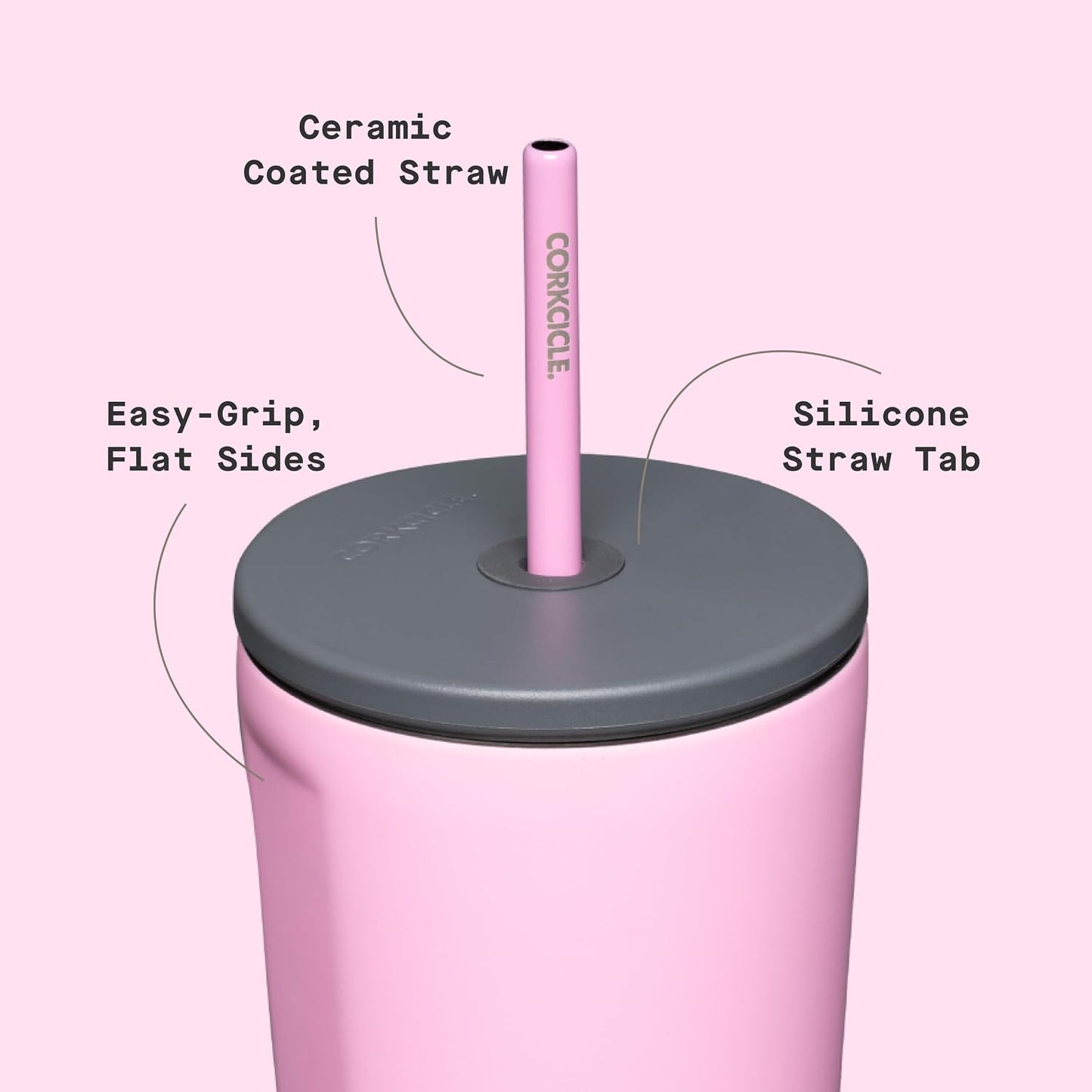 Cold Cup Insulated Tumbler - Stainless Steel Tumbler with Lid and Straw, Triple Insulated for Hot and Cold Drinks, Cupholder Friendly, BPA-Free - 24oz - Black Bows