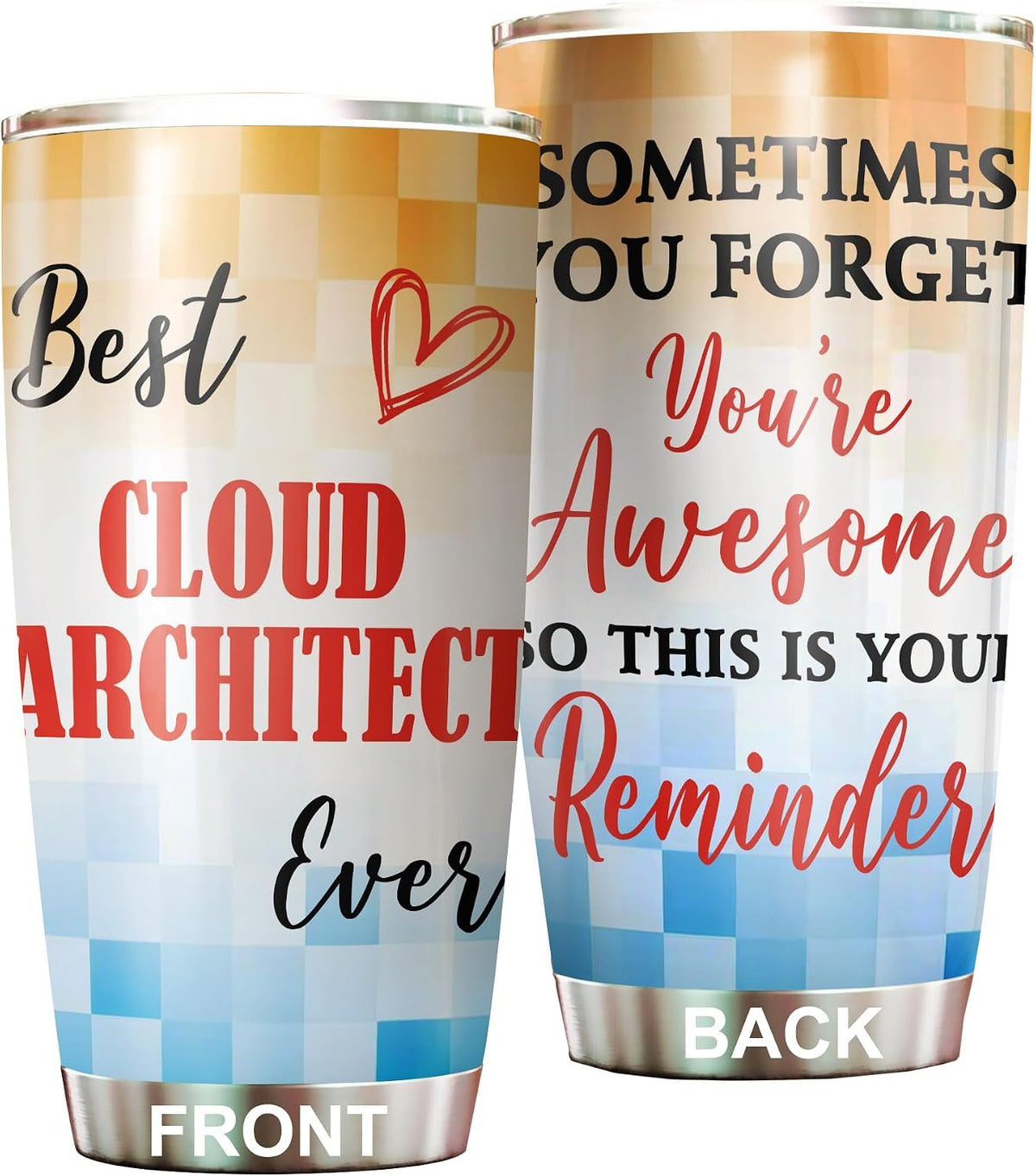 Best Caterer Ever Tumbler Stainless Steel 20oz, Office Gifts Women Men Work Friends Coworker, Driking Coffee Cup For Birthday Christmas - Colors O