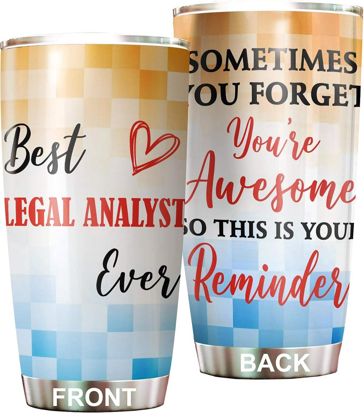 Best Caterer Ever Tumbler Stainless Steel 20oz, Office Gifts Women Men Work Friends Coworker, Driking Coffee Cup For Birthday Christmas - Colors O