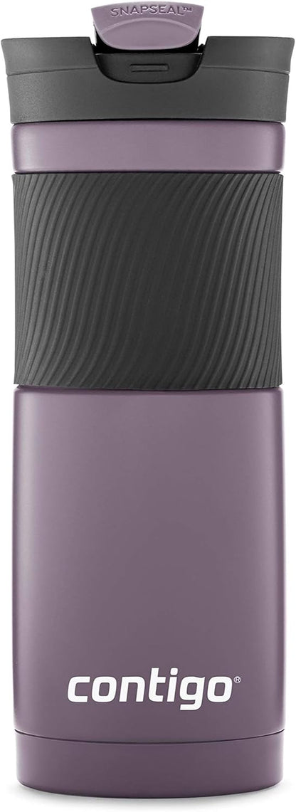Byron Vacuum-Insulated Stainless Steel Travel Mug with Leak-Proof Lid & Superior 2.0 Stainless Steel Travel Mug with Handle and Leak-Proof Lid