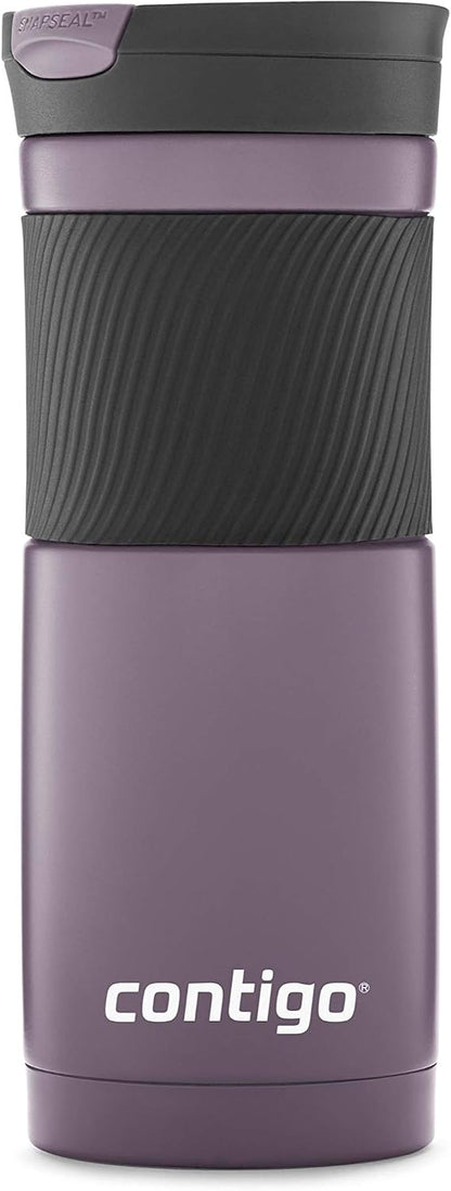 Byron Vacuum-Insulated Stainless Steel Travel Mug with Leak-Proof Lid & Superior 2.0 Stainless Steel Travel Mug with Handle and Leak-Proof Lid