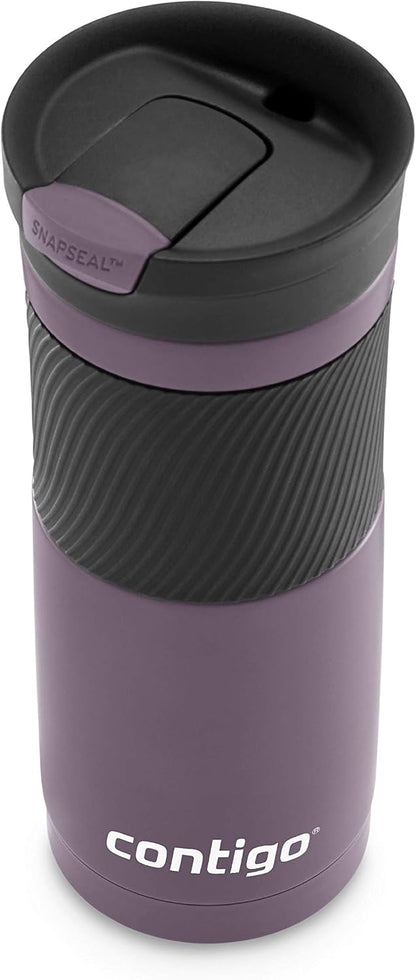 Byron Vacuum-Insulated Stainless Steel Travel Mug with Leak-Proof Lid & Superior 2.0 Stainless Steel Travel Mug with Handle and Leak-Proof Lid