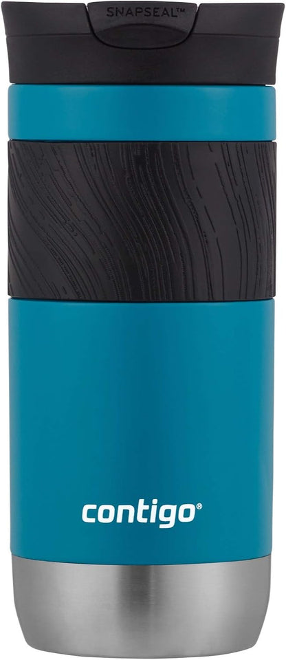Byron Vacuum-Insulated Stainless Steel Travel Mug with Leak-Proof Lid & Superior 2.0 Stainless Steel Travel Mug with Handle and Leak-Proof Lid