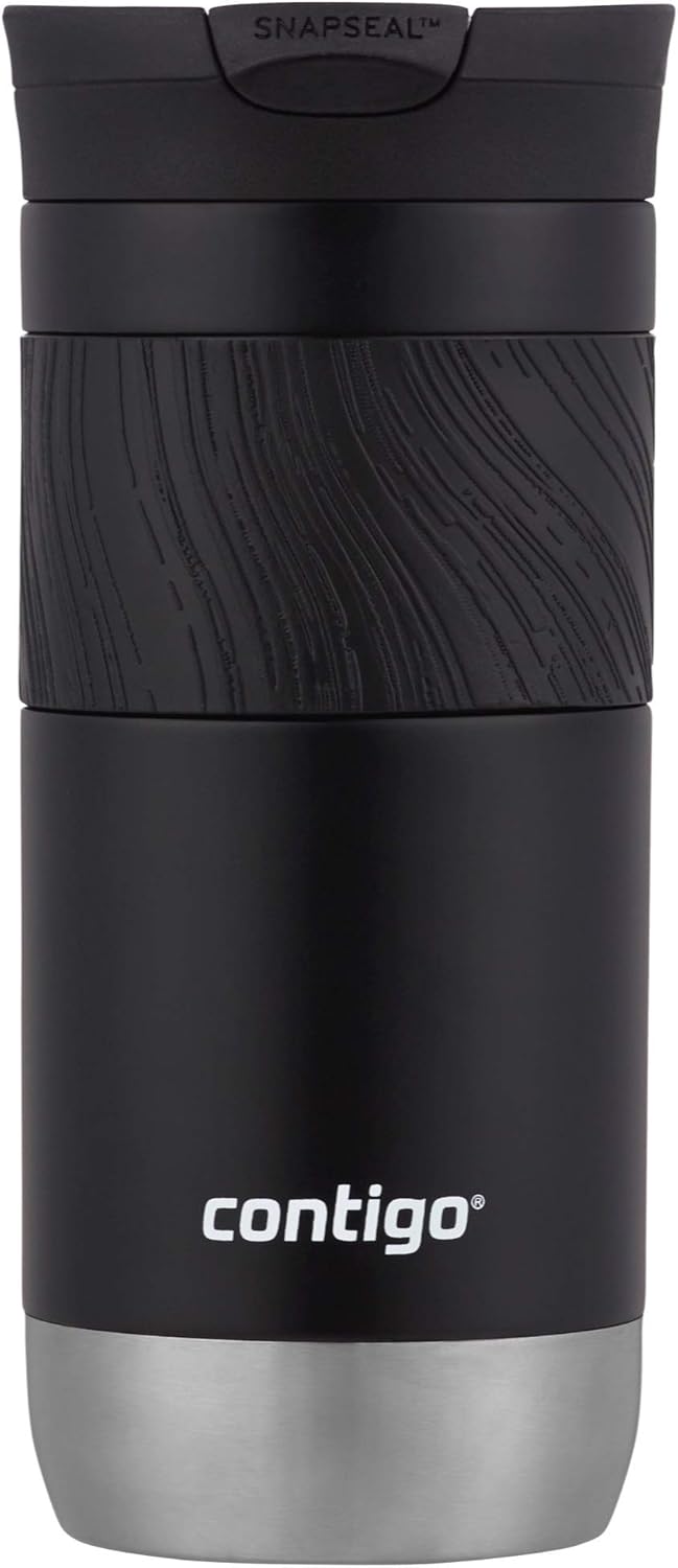 Byron Vacuum-Insulated Stainless Steel Travel Mug with Leak-Proof Lid & Superior 2.0 Stainless Steel Travel Mug with Handle and Leak-Proof Lid