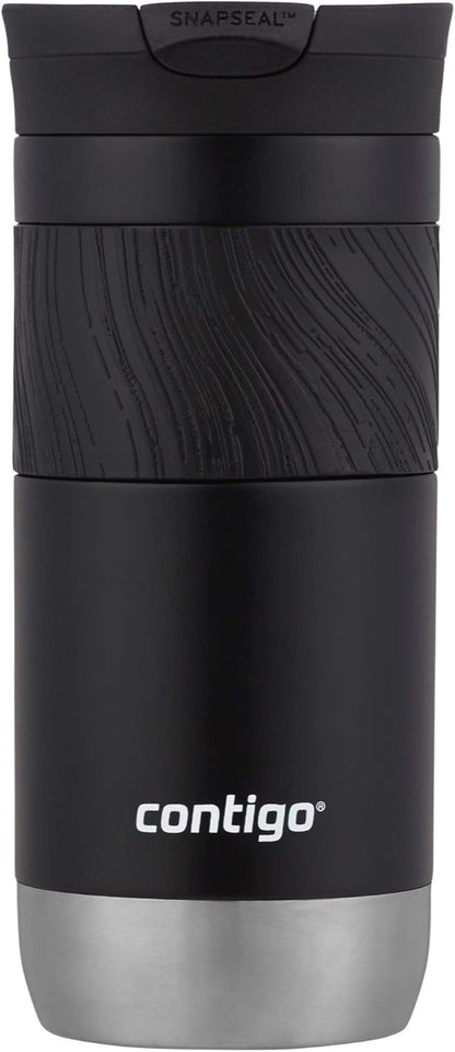 Byron Vacuum-Insulated Stainless Steel Travel Mug with Leak-Proof Lid & Superior 2.0 Stainless Steel Travel Mug with Handle and Leak-Proof Lid