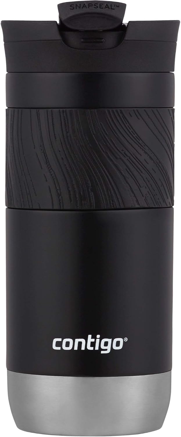 Byron Vacuum-Insulated Stainless Steel Travel Mug with Leak-Proof Lid & Superior 2.0 Stainless Steel Travel Mug with Handle and Leak-Proof Lid