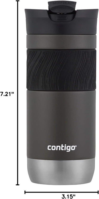 Byron Vacuum-Insulated Stainless Steel Travel Mug with Leak-Proof Lid & Superior 2.0 Stainless Steel Travel Mug with Handle and Leak-Proof Lid