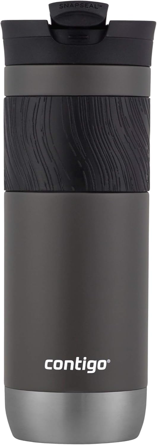 Byron Vacuum-Insulated Stainless Steel Travel Mug with Leak-Proof Lid & Superior 2.0 Stainless Steel Travel Mug with Handle and Leak-Proof Lid