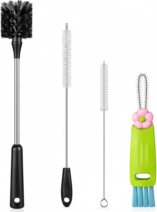 Bottle Brush, Long Scrub Cleaning Brushes with Straw & Lid Brushes