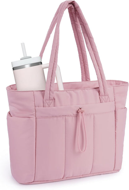 Work Tote for Women, 40oz Large Bottle Pocket, 15.6" Padded Device Compartment, Commute, Daily Use