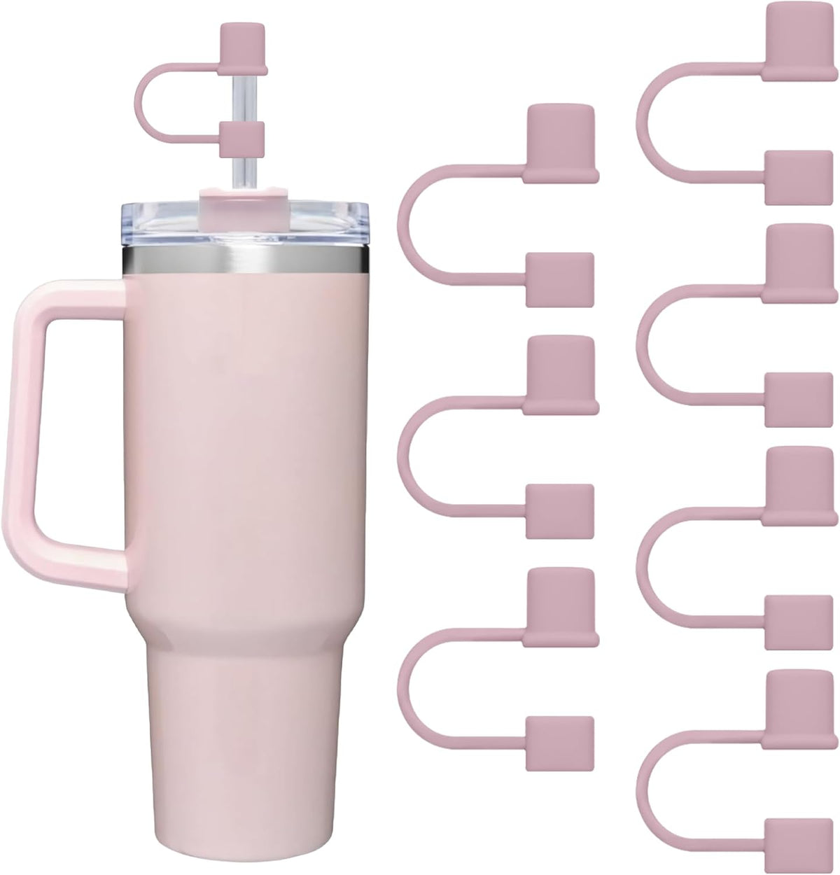 7Pcs Straw Cover Cap for Stanley 40&30oz Cup Straw Toppers -7 Color