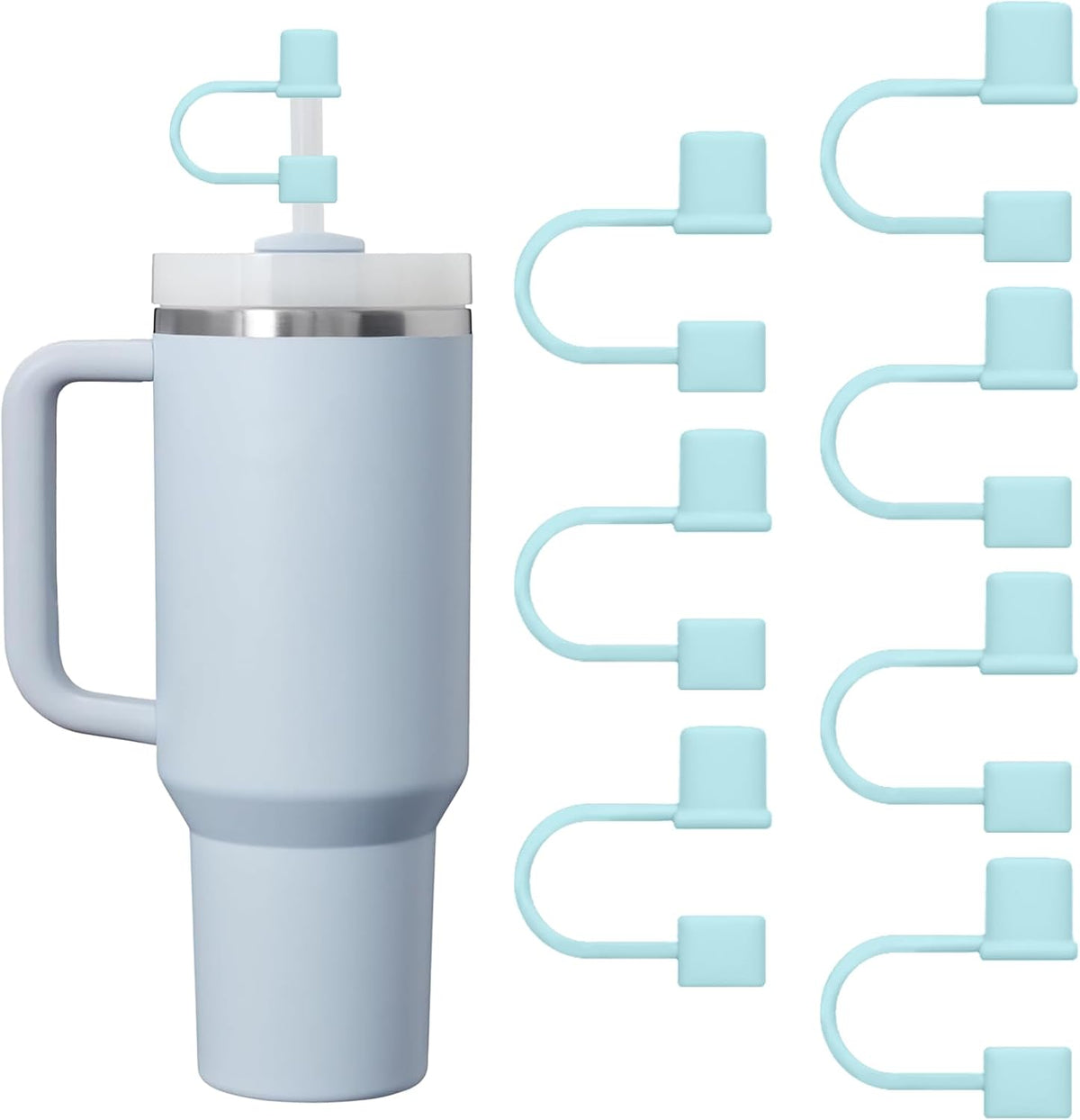 7Pcs Straw Cover Cap for Stanley 40&30oz Cup Straw Toppers -7 Color