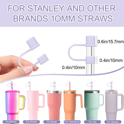 7Pcs Straw Cover Cap for Stanley 40&30oz Cup Straw Toppers -7 Color