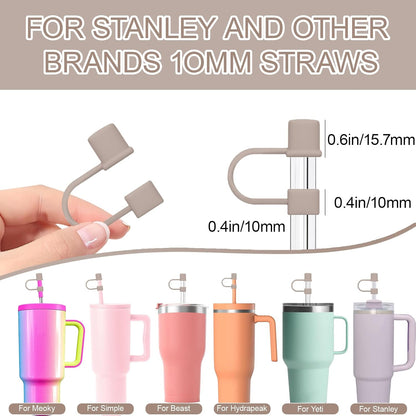 7Pcs Straw Cover Cap for Stanley 40&30oz Cup Straw Toppers -7 Color