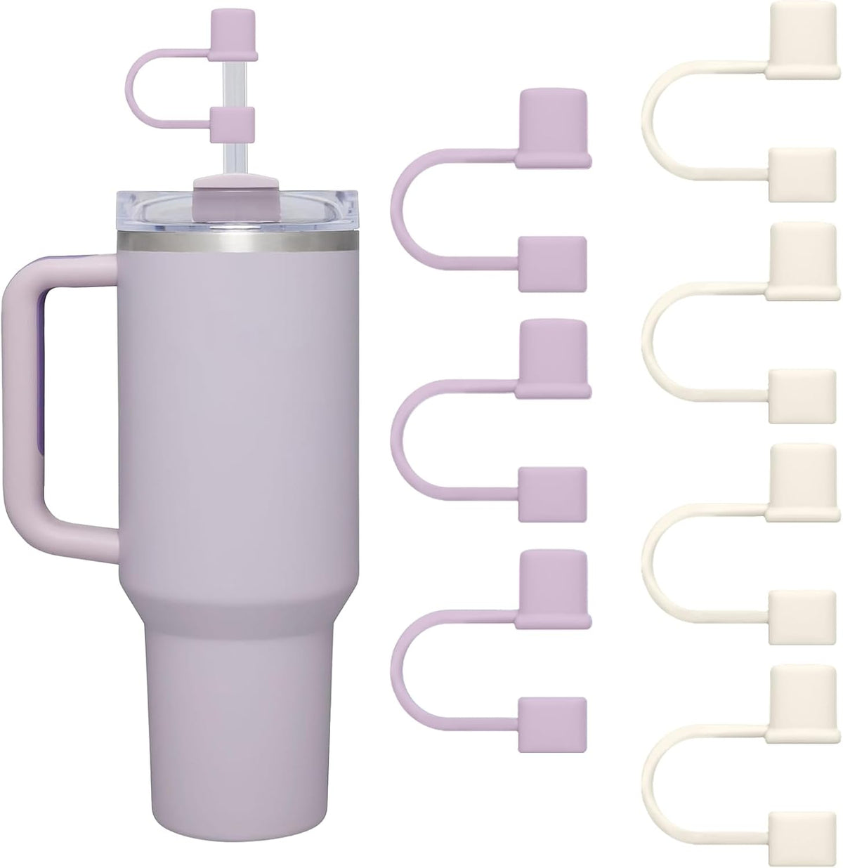7Pcs Straw Cover Cap for Stanley 40&30oz Cup Straw Toppers -7 Color