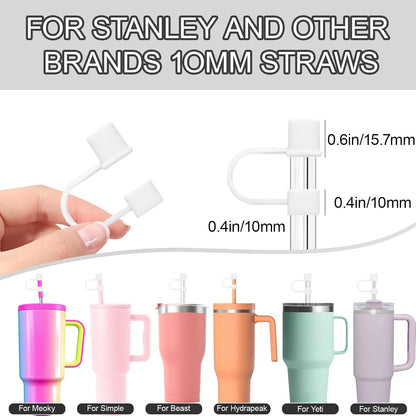 7Pcs Straw Cover Cap for Stanley 40&30oz Cup Straw Toppers -7 Color