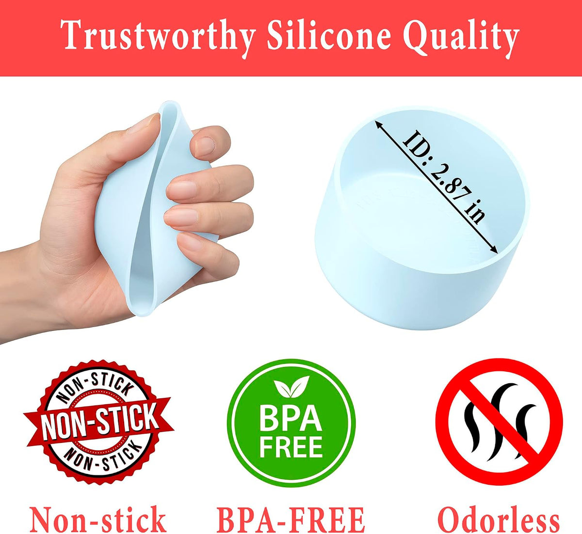 2-Pack Silicone Boots for Stanley, Owala & More, Fits Select Cups & Bottles