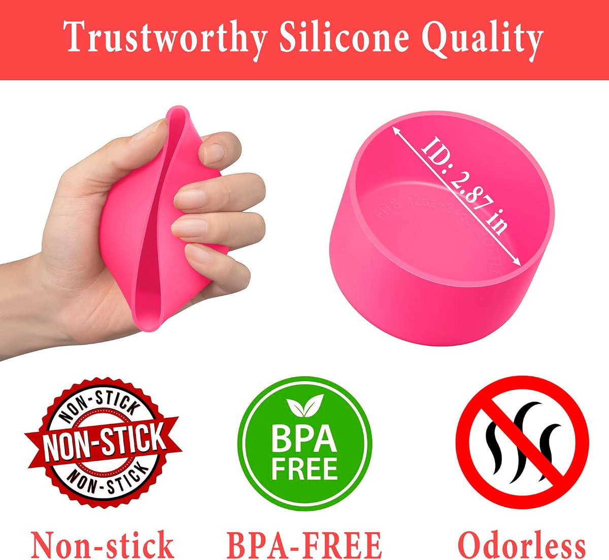 2-Pack Silicone Boots for Stanley, Owala & More, Fits Select Cups & Bottles