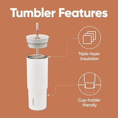 Tumbler Stainless Steel Water Bottle 24 oz Iced Tea