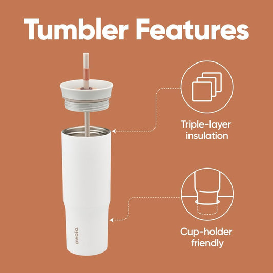 Tumbler Stainless Steel Water Bottle 24 oz Iced Tea