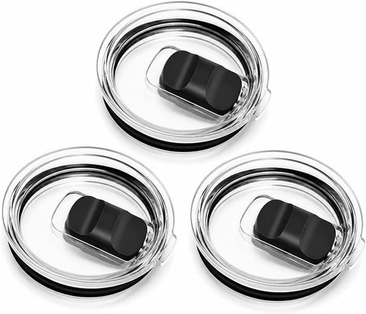 20 oz Tumbler Lids for Yeti, 20oz Magnetic Tumbler Lids, Spill Proof Replacement Slider Cup Lid for YETI 20oz Tumbler, 10oz & 24oz Mug and 10oz Lowball, BPA Free