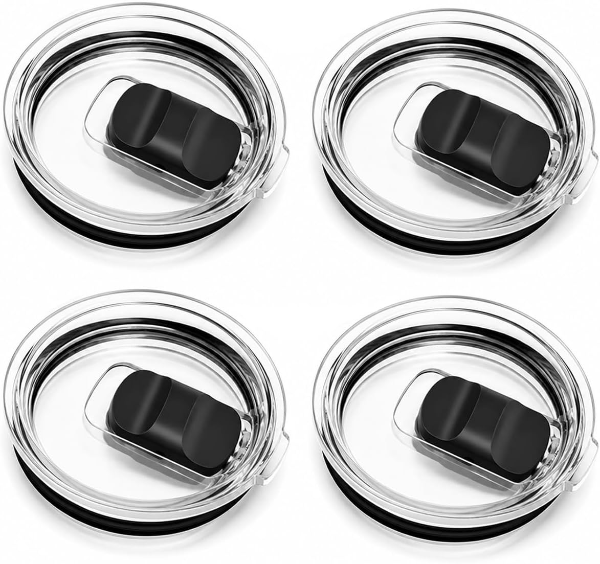 20 oz Tumbler Lids for Yeti, 20oz Magnetic Tumbler Lids, Spill Proof Replacement Slider Cup Lid for YETI 20oz Tumbler, 10oz & 24oz Mug and 10oz Lowball, BPA Free
