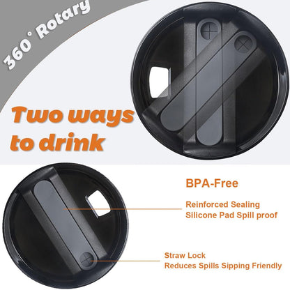 20 oz Tumbler Lids for Yeti, 20oz Magnetic Tumbler Lids, Spill Proof Replacement Slider Cup Lid for YETI 20oz Tumbler, 10oz & 24oz Mug and 10oz Lowball, BPA Free
