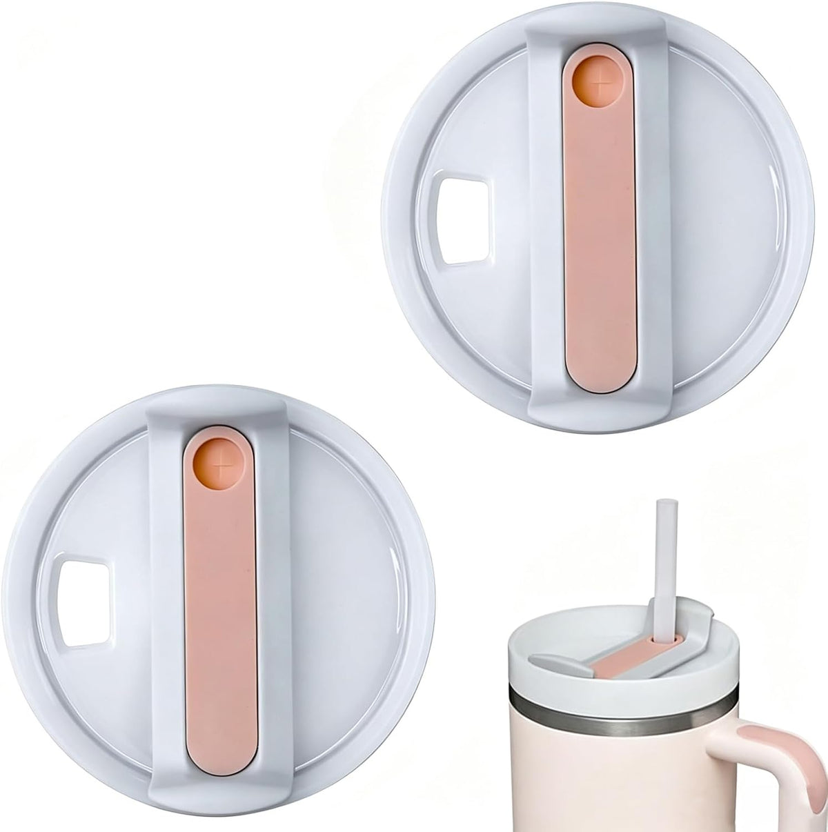 20 oz Tumbler Lids for Yeti, 20oz Magnetic Tumbler Lids, Spill Proof Replacement Slider Cup Lid for YETI 20oz Tumbler, 10oz & 24oz Mug and 10oz Lowball, BPA Free