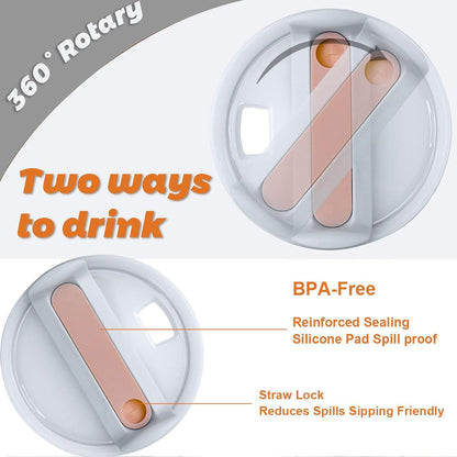 20 oz Tumbler Lids for Yeti, 20oz Magnetic Tumbler Lids, Spill Proof Replacement Slider Cup Lid for YETI 20oz Tumbler, 10oz & 24oz Mug and 10oz Lowball, BPA Free