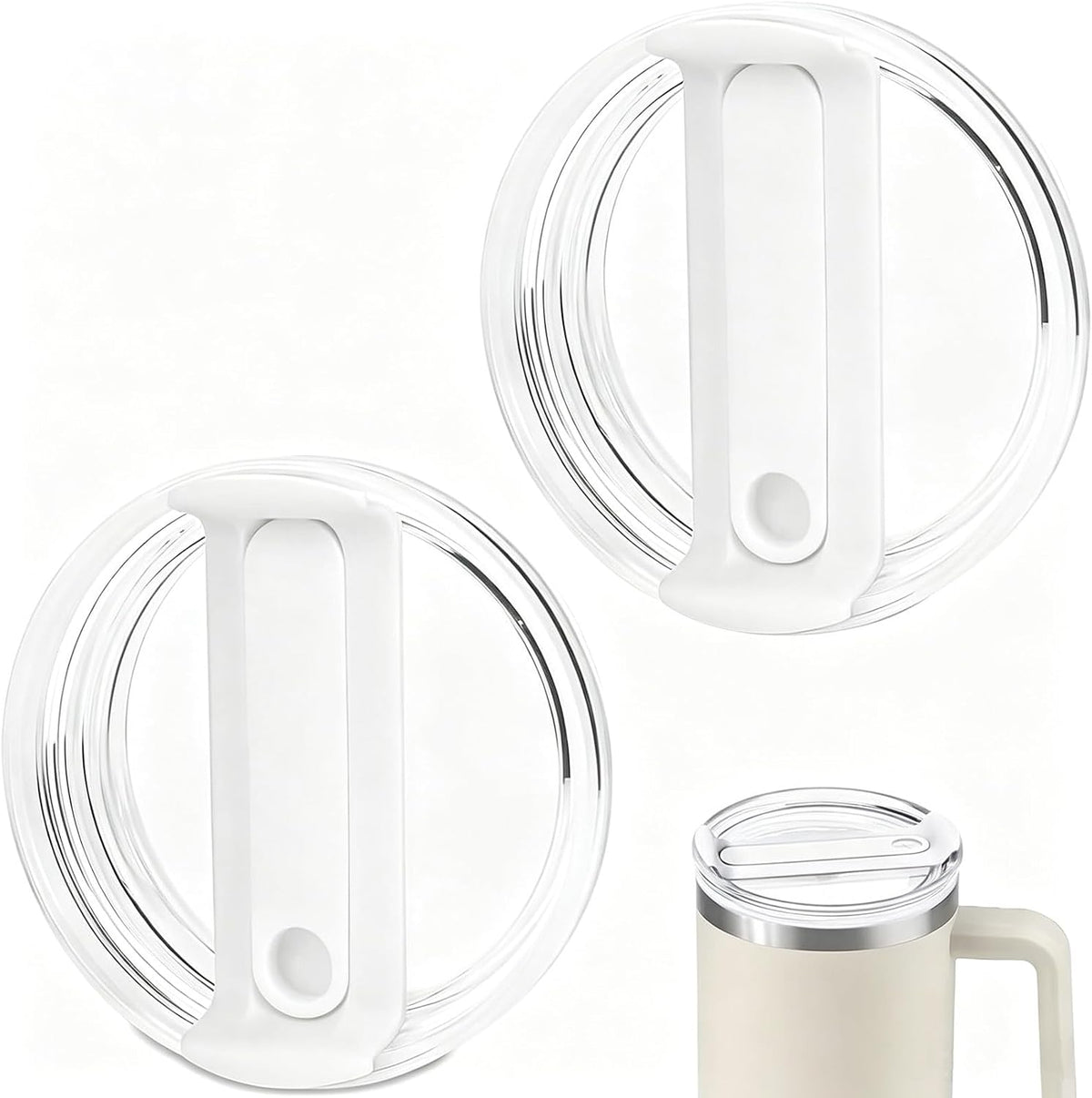 20 oz Tumbler Lids for Yeti, 20oz Magnetic Tumbler Lids, Spill Proof Replacement Slider Cup Lid for YETI 20oz Tumbler, 10oz & 24oz Mug and 10oz Lowball, BPA Free
