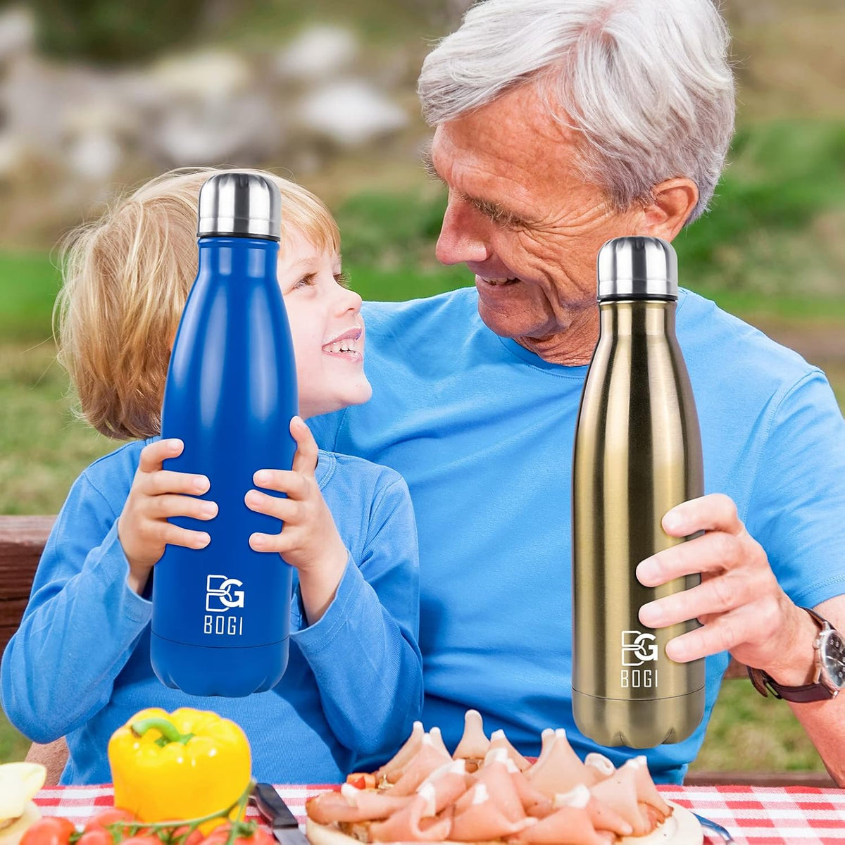 17oz Insulated Water Bottle Double Wall Vacuum Stainless Steel Water Bottles, Leak Proof Metal Sports Water Bottle Keeps Drink Hot and Cold - Perfect for Outdoor Sports Camping Biking (Purple)
