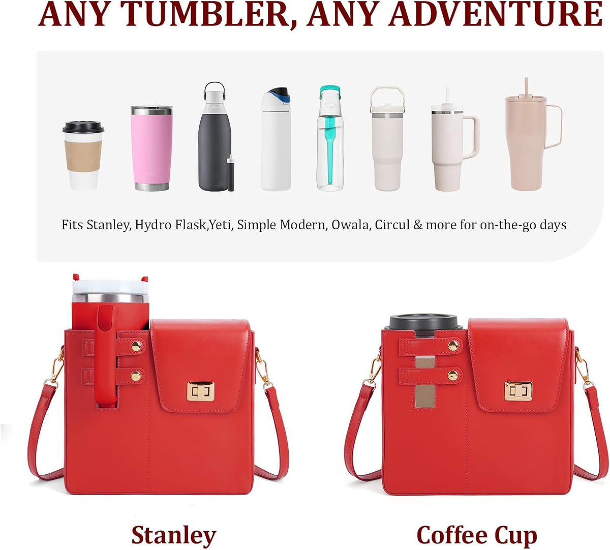 Stanley Purse Cup Holder Bag Crossbody Water Bottle Purse for 40oz Tumbler