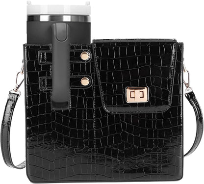 Stanley Purse Cup Holder Bag Crossbody Water Bottle Purse for 40oz Tumbler