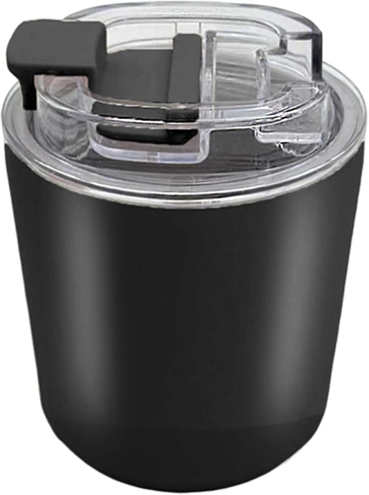 Insulated Travel Coffee Cup with Lid, 8.5 oz, Black