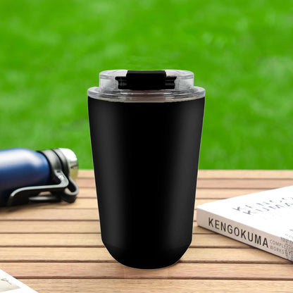 Insulated Travel Coffee Cup with Lid, 8.5 oz, Black