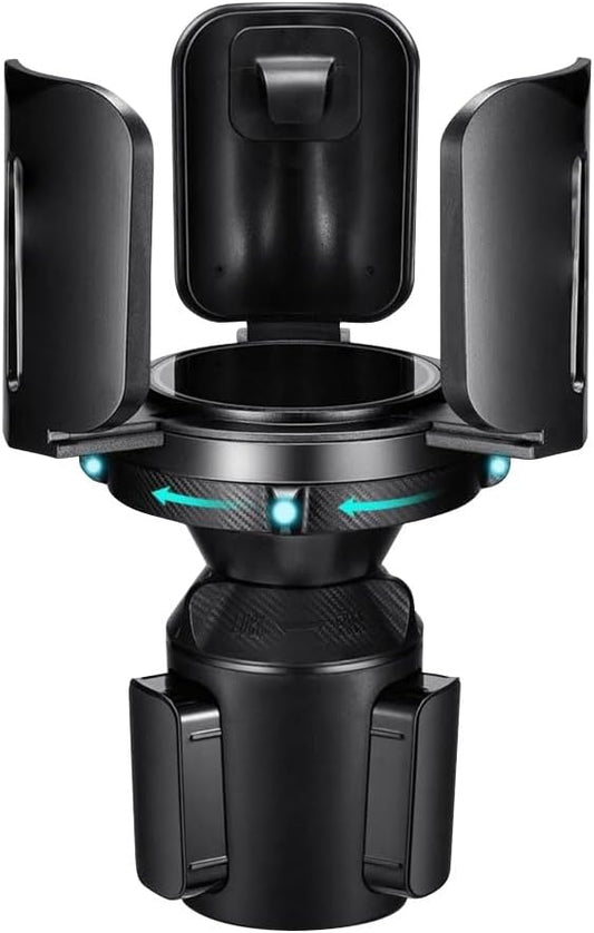 Car Cup Holder Expander, All Purpose Cup Holder Adapter with Adjustable Base, Auto Cup Organizer Expander Holder Compatible with 3.04" to 5.25" Bottles, Mugs, Drinks, Foods