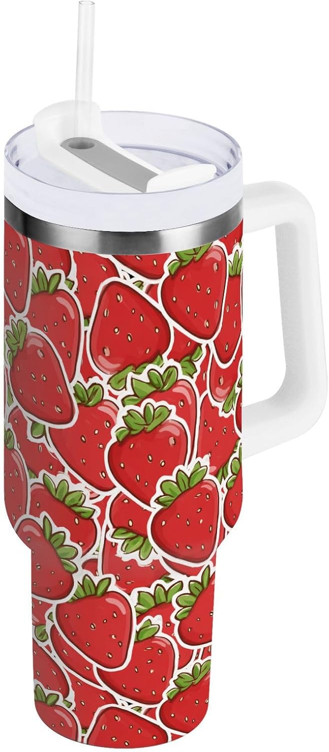 Monkey Face Banana 30 oz Tumbler with Handle and Straw Lid, Insulated Stainless Steel Water Bottle Portable Travel Coffee Tea Mug Cup - Colors B