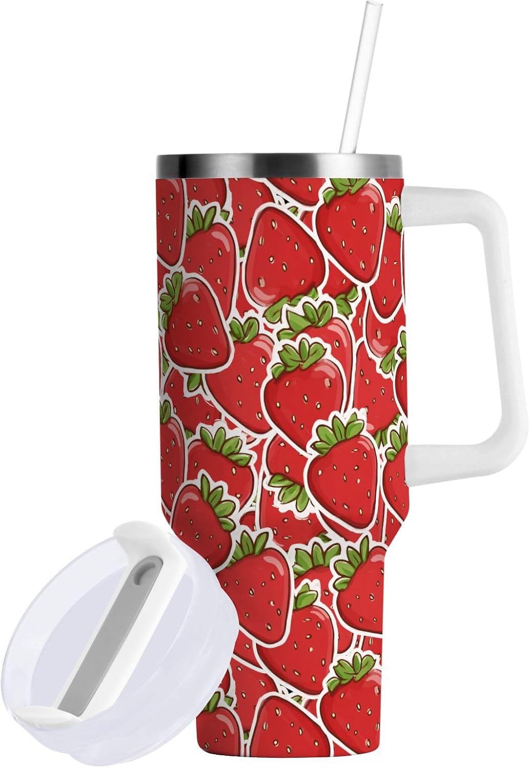 Monkey Face Banana 30 oz Tumbler with Handle and Straw Lid, Insulated Stainless Steel Water Bottle Portable Travel Coffee Tea Mug Cup - Colors B