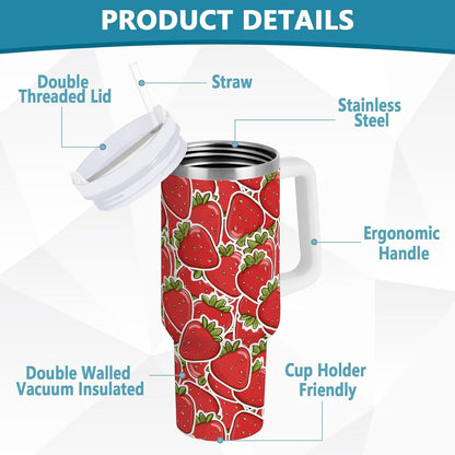Monkey Face Banana 30 oz Tumbler with Handle and Straw Lid, Insulated Stainless Steel Water Bottle Portable Travel Coffee Tea Mug Cup - Colors B
