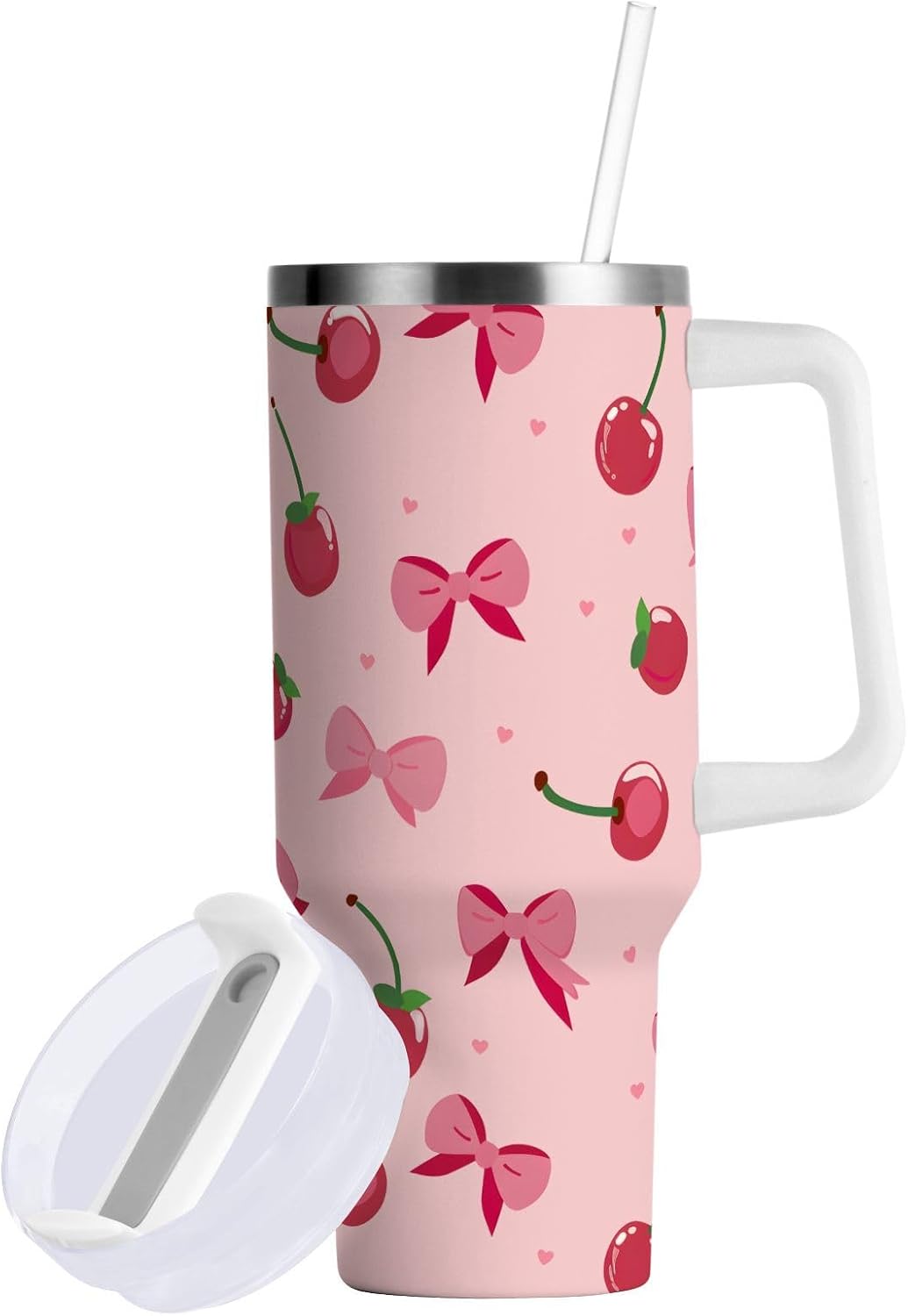 Monkey Face Banana 30 oz Tumbler with Handle and Straw Lid, Insulated Stainless Steel Water Bottle Portable Travel Coffee Tea Mug Cup - Colors B